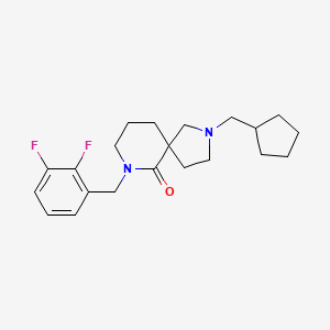 molecular formula C21H28F2N2O B6113849 2-(cyclopentylmethyl)-7-(2,3-difluorobenzyl)-2,7-diazaspiro[4.5]decan-6-one 