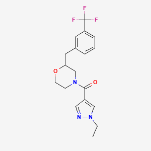 4-[(1-ethyl-1H-pyrazol-4-yl)carbonyl]-2-[3-(trifluoromethyl)benzyl]morpholine