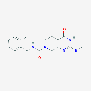 molecular formula C18H23N5O2 B6113863 2-(dimethylamino)-N-(2-methylbenzyl)-4-oxo-4,5,6,8-tetrahydropyrido[3,4-d]pyrimidine-7(3H)-carboxamide 