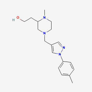 2-(1-methyl-4-{[1-(4-methylphenyl)-1H-pyrazol-4-yl]methyl}-2-piperazinyl)ethanol trifluoroacetate (salt)