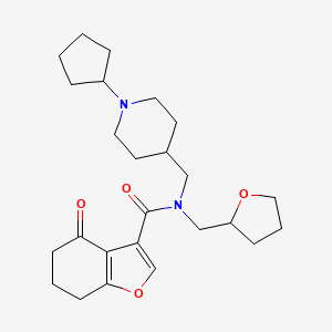 N-[(1-cyclopentyl-4-piperidinyl)methyl]-4-oxo-N-(tetrahydro-2-furanylmethyl)-4,5,6,7-tetrahydro-1-benzofuran-3-carboxamide