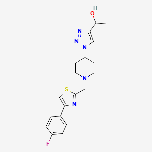 1-[1-(1-{[4-(4-fluorophenyl)-1,3-thiazol-2-yl]methyl}-4-piperidinyl)-1H-1,2,3-triazol-4-yl]ethanol trifluoroacetate (salt)