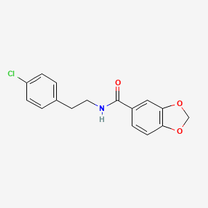 molecular formula C16H14ClNO3 B6113932 N-[2-(4-chlorophenyl)ethyl]-1,3-benzodioxole-5-carboxamide 