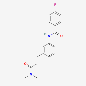 N-{3-[3-(dimethylamino)-3-oxopropyl]phenyl}-4-fluorobenzamide