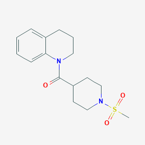 molecular formula C16H22N2O3S B6113954 1-{[1-(methylsulfonyl)-4-piperidinyl]carbonyl}-1,2,3,4-tetrahydroquinoline 