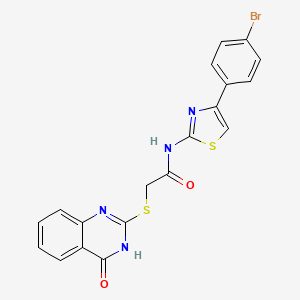 N-[4-(4-bromophenyl)-1,3-thiazol-2-yl]-2-[(4-oxo-3,4-dihydro-2-quinazolinyl)thio]acetamide