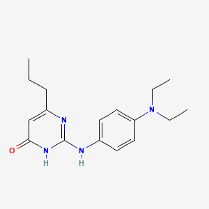 molecular formula C17H24N4O B6113983 2-{[4-(diethylamino)phenyl]amino}-6-propyl-4(3H)-pyrimidinone 