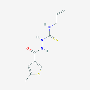 molecular formula C10H13N3OS2 B6114008 N-allyl-2-[(5-methyl-3-thienyl)carbonyl]hydrazinecarbothioamide CAS No. 588679-52-1