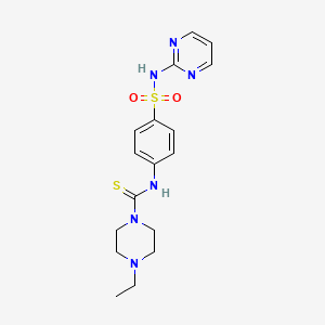 4-ethyl-N-{4-[(2-pyrimidinylamino)sulfonyl]phenyl}-1-piperazinecarbothioamide