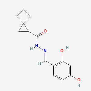 molecular formula C14H16N2O3 B6114025 N'-(2,4-dihydroxybenzylidene)spiro[2.3]hexane-1-carbohydrazide 