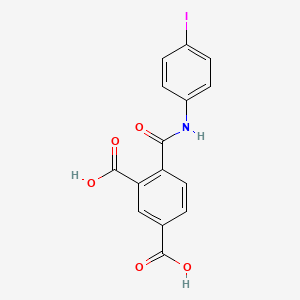 molecular formula C15H10INO5 B6114047 4-{[(4-iodophenyl)amino]carbonyl}isophthalic acid 