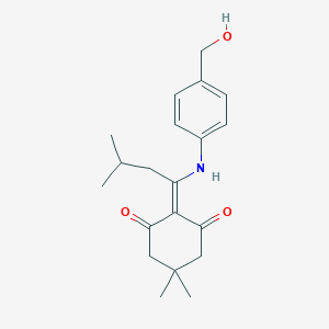2-(1-((4-(Hydroxymethyl)phenyl)amino)-3-methylbutylidene)-5,5-dimethylcyclohexane-1,3-dione