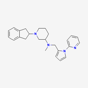 molecular formula C25H30N4 B6114122 1-(2,3-dihydro-1H-inden-2-yl)-N-methyl-N-{[1-(2-pyridinyl)-1H-pyrrol-2-yl]methyl}-3-piperidinamine 