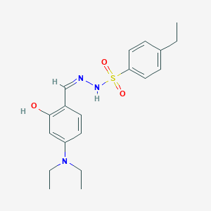 molecular formula C19H25N3O3S B6114126 N'-[4-(diethylamino)-2-hydroxybenzylidene]-4-ethylbenzenesulfonohydrazide 