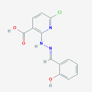molecular formula C13H10ClN3O3 B6114135 6-chloro-2-[2-(2-hydroxybenzylidene)hydrazino]nicotinic acid 