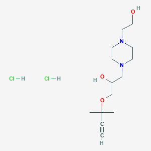 1-[(1,1-dimethyl-2-propyn-1-yl)oxy]-3-[4-(2-hydroxyethyl)-1-piperazinyl]-2-propanol dihydrochloride