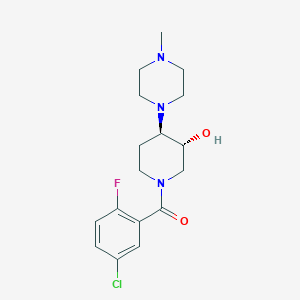 (3R*,4R*)-1-(5-chloro-2-fluorobenzoyl)-4-(4-methyl-1-piperazinyl)-3-piperidinol