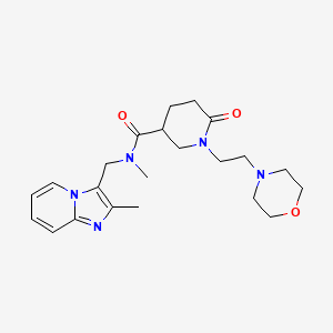 N-methyl-N-[(2-methylimidazo[1,2-a]pyridin-3-yl)methyl]-1-[2-(4-morpholinyl)ethyl]-6-oxo-3-piperidinecarboxamide