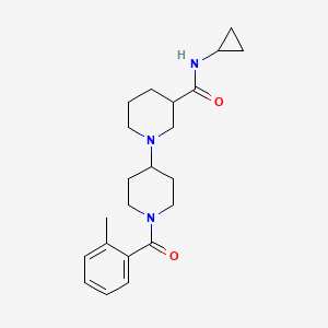 molecular formula C22H31N3O2 B6114189 N-cyclopropyl-1'-(2-methylbenzoyl)-1,4'-bipiperidine-3-carboxamide 