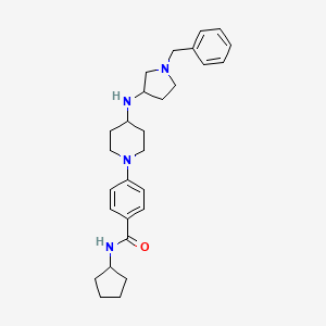 4-{4-[(1-benzyl-3-pyrrolidinyl)amino]-1-piperidinyl}-N-cyclopentylbenzamide