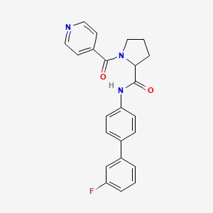 N-(3'-fluoro-4-biphenylyl)-1-isonicotinoylprolinamide