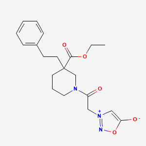 3-{2-[3-(ethoxycarbonyl)-3-(2-phenylethyl)-1-piperidinyl]-2-oxoethyl}-1,2,3-oxadiazol-3-ium-5-olate