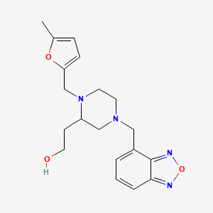 2-{4-(2,1,3-benzoxadiazol-4-ylmethyl)-1-[(5-methyl-2-furyl)methyl]-2-piperazinyl}ethanol