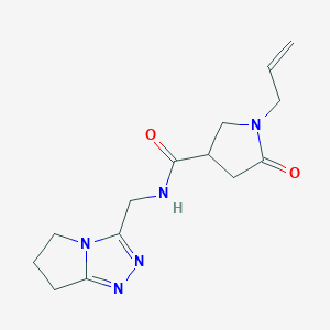 molecular formula C14H19N5O2 B6114233 1-allyl-N-(6,7-dihydro-5H-pyrrolo[2,1-c][1,2,4]triazol-3-ylmethyl)-5-oxo-3-pyrrolidinecarboxamide 