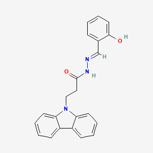 molecular formula C22H19N3O2 B6114245 3-(9H-carbazol-9-yl)-N'-(2-hydroxybenzylidene)propanohydrazide 