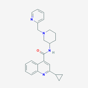 2-cyclopropyl-N-[1-(2-pyridinylmethyl)-3-piperidinyl]-4-quinolinecarboxamide