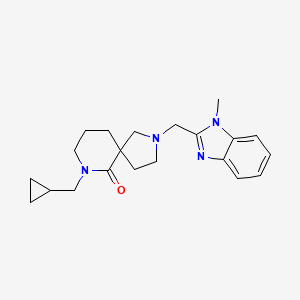 molecular formula C21H28N4O B6114263 7-(cyclopropylmethyl)-2-[(1-methyl-1H-benzimidazol-2-yl)methyl]-2,7-diazaspiro[4.5]decan-6-one 