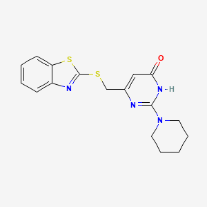 6-[(1,3-benzothiazol-2-ylthio)methyl]-2-(1-piperidinyl)-4(3H)-pyrimidinone