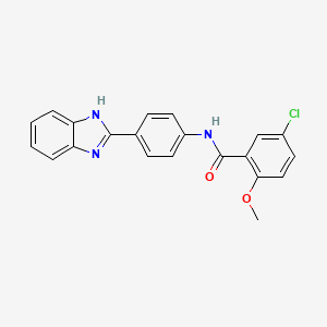 N-[4-(1H-benzimidazol-2-yl)phenyl]-5-chloro-2-methoxybenzamide