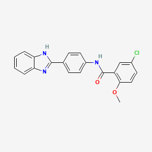 molecular formula C21H16ClN3O2 B6114276 N-[4-(1H-benzimidazol-2-yl)phenyl]-5-chloro-2-methoxybenzamide 