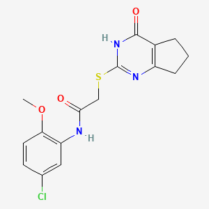 N-(5-chloro-2-methoxyphenyl)-2-[(4-oxo-4,5,6,7-tetrahydro-3H-cyclopenta[d]pyrimidin-2-yl)thio]acetamide