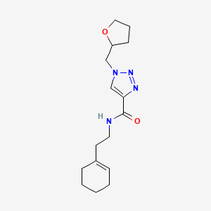 molecular formula C16H24N4O2 B6114303 N-[2-(1-cyclohexen-1-yl)ethyl]-1-(tetrahydro-2-furanylmethyl)-1H-1,2,3-triazole-4-carboxamide 