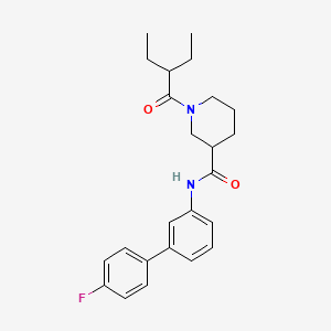 1-(2-ethylbutanoyl)-N-(4'-fluoro-3-biphenylyl)-3-piperidinecarboxamide