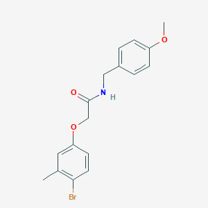 molecular formula C17H18BrNO3 B6114328 2-(4-bromo-3-methylphenoxy)-N-(4-methoxybenzyl)acetamide 