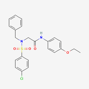 molecular formula C23H23ClN2O4S B6114374 N~2~-benzyl-N~2~-[(4-chlorophenyl)sulfonyl]-N~1~-(4-ethoxyphenyl)glycinamide 