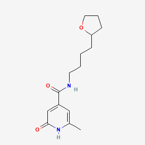 molecular formula C15H22N2O3 B6114376 2-hydroxy-6-methyl-N-[4-(tetrahydro-2-furanyl)butyl]isonicotinamide trifluoroacetate (salt) 