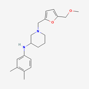 molecular formula C20H28N2O2 B6114417 N-(3,4-dimethylphenyl)-1-{[5-(methoxymethyl)-2-furyl]methyl}-3-piperidinamine 