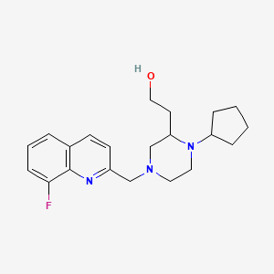 2-{1-cyclopentyl-4-[(8-fluoro-2-quinolinyl)methyl]-2-piperazinyl}ethanol