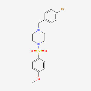 molecular formula C18H21BrN2O3S B6114465 1-(4-bromobenzyl)-4-[(4-methoxyphenyl)sulfonyl]piperazine 