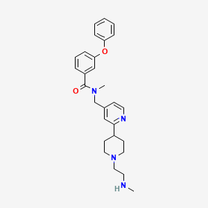 molecular formula C28H34N4O2 B611447 N-甲基-N-((2-(1-(2-(甲基氨基)乙基)哌啶-4-基)吡啶-4-基)甲基)-3-苯氧基苯甲酰胺 CAS No. 2080306-20-1