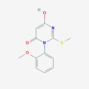 molecular formula C12H12N2O3S B6114472 6-hydroxy-3-(2-methoxyphenyl)-2-(methylthio)-4(3H)-pyrimidinone 