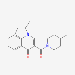 molecular formula C19H22N2O2 B6114477 2-methyl-5-[(4-methyl-1-piperidinyl)carbonyl]-1,2-dihydro-6H-pyrrolo[3,2,1-ij]quinolin-6-one 