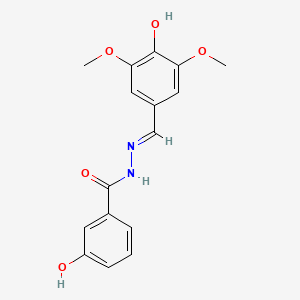 molecular formula C16H16N2O5 B6114495 3-hydroxy-N'-(4-hydroxy-3,5-dimethoxybenzylidene)benzohydrazide 