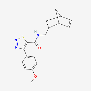 molecular formula C18H19N3O2S B6114508 N-(bicyclo[2.2.1]hept-5-en-2-ylmethyl)-4-(4-methoxyphenyl)-1,2,3-thiadiazole-5-carboxamide 