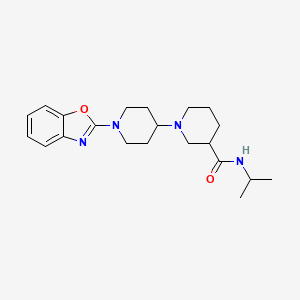 molecular formula C21H30N4O2 B6114513 1'-(1,3-benzoxazol-2-yl)-N-isopropyl-1,4'-bipiperidine-3-carboxamide 