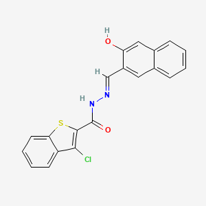 3-chloro-N'-[(3-hydroxy-2-naphthyl)methylene]-1-benzothiophene-2-carbohydrazide